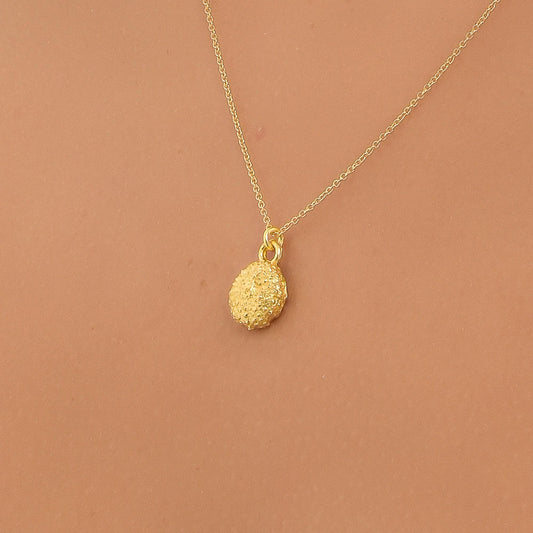 Tiny Urchin Necklace – Gold Plated Pendant On Sterling Silver | Dainty